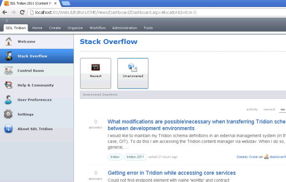 Stack Overflow dashboard